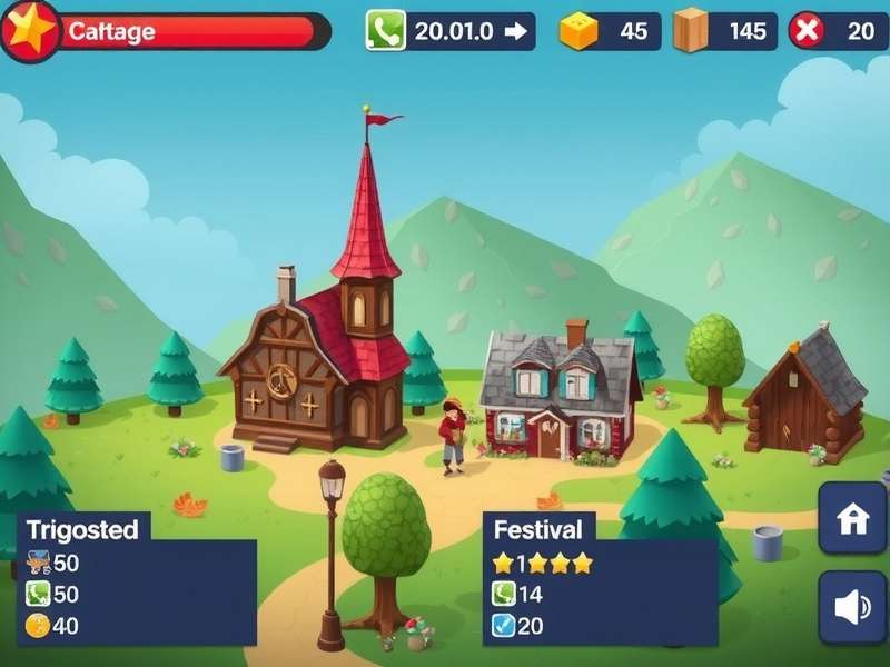 Township Village Quest gameplay screenshot showing village development